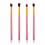 4St Cosmetisch Oogmake-Up Brush Set Roze Reistool 3