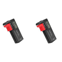 2X Testador de Capacidade de Bateria BT-168 PRO Verificador Digital de Bateria Testador de CéLulas PortáTeis de PláStico para AA 1.5V 9V