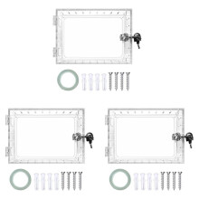 3X Thermostat Lock Box with Key,Clear Thermostat Guard for Thermostat Wall,Fits Thermostats 6.5in H X 3.9in W X 2in D