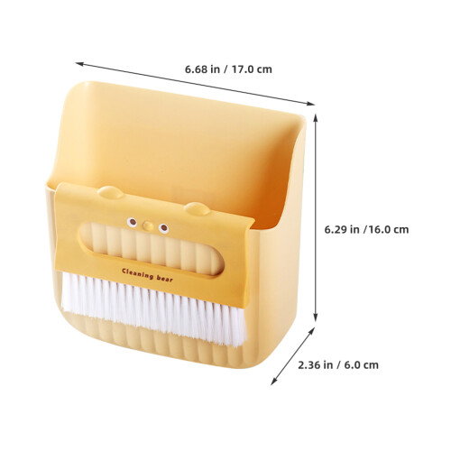 1Set Compact Schoonmaakset Met Borstel En Stoffer Voor Desktops 1