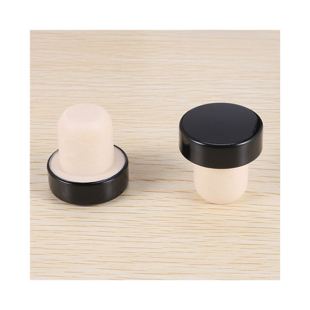 192Pcs T-Shaped Stopper Reusable Wine Cork Bottle Stopper Sealing Plug Bottle Cap For Wine Beer Bottles (Black) 6031743506140