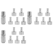 3X Airbrush Quick Disconnect Coupler Release Fitting Adapter with 15 Male Fitting, 1/8 INCH M-F