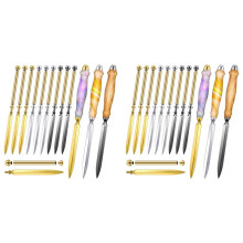 18 Pcs Letter Openers Woodturn Project Kit, DIY Envelope Slicer Paper Letter Cutter Turning Kit Gift Making Supplies