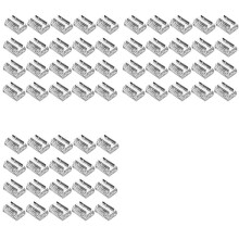 60 Pack LED Strip Connectors, for 8mm 2-Pin COB/SMD 2835/3528 LED Strips Traight,Corner, Strip-to-Strip Strip-to-Wire