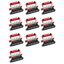 10X 250 A 12 V-Sammelschiene, Batterie-Stromverteilungsblock, Auto-Audio-12-Volt--Sammelschiene, 4 X 3/8 Zoll Pfosten, 6 X 8 Schrauben