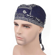 (1PCS, Red) Cotton Pirate Hat Elastic Adjustable Cap Men Women Outdoor Sport Bandana Cycling Headscarf One Size