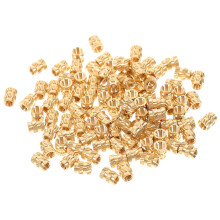 100St Koperen Threaded Inserts Met Antislip Design Voor Kunststof