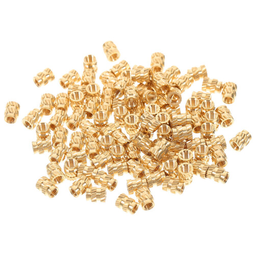 100St Koperen Threaded Inserts Met Antislip Design Voor Kunststof