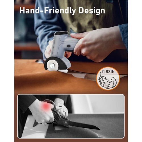 4V Cordless Electric Scissors, Max Cut 1/4" for Cardboard Box/Thin Carpet/Plastic, Includes Storage Case & USB Cable 1