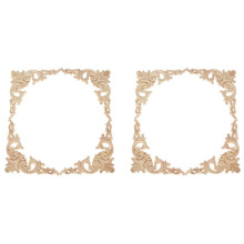 8Pcs Wood Carved Mouldings Corner Onlay Applique European Style Classic Furniture Home Decor 20X20cm