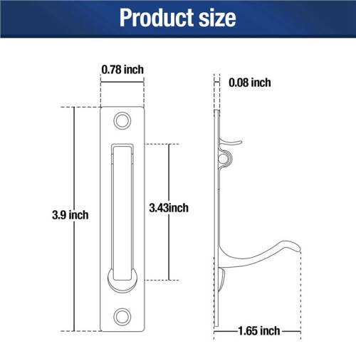 10 Pack Pocket Door Pull Solid Pocket Door Flush  Pull Pocket Door Handles in Matte Black 2