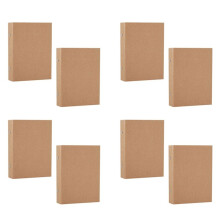 8 Stück Nachfüllbare A5-Ringbücher, A5-Kraftpapier-Ordnerablage mit 2 Ringen zum Hinzufügen Loser Blätter, A5-Kraftpapier-Ordner