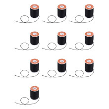 10X Roll Black Waxed Cotton Necklace Beads Cord String 1mm HOT