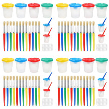 Pinceles para Niños, Juego de Pinceles para Niños de 68 Piezas, Pinceles Coloridos para Niños Pequeños Principiantes, Cara