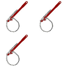 3X Chiave A Catena, Chiave A Cinghia da 12 Pollici, Chiave per Tubi A Catena In Acciaio al Carbonio per Carichi Pesanti per Semirimorchi, Scarico con