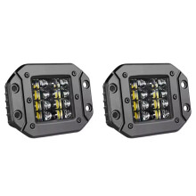 2X Flush Mount LED Work Light Bar Off Road 12V 24V 40W Spot LED Pods Light Bar for Car Truck Atv Headlight
