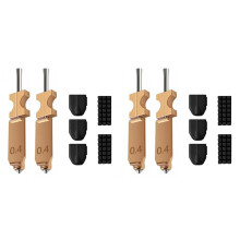 Kit de 4 Buses de 0,4 mm pour Bloc Chauffant D'Imprimante 3D pour Flashforge AD5X avec 6 Chaussettes en Silicone et 4 Raclettes pour Buses