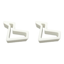 2X Deurstopper - Stevige Raam- en Deurwig met Antislipbasis voor Thuis, Kantoor, Badkamer en Keuken, Wit