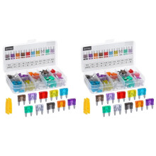 Kit de 240 -Fusibles, Assortiment de Fusibles Automobiles - Format (2A/3A/5A/7,5A/10A/15A/20A/25A/30A/35A) pour Voitures et Camions