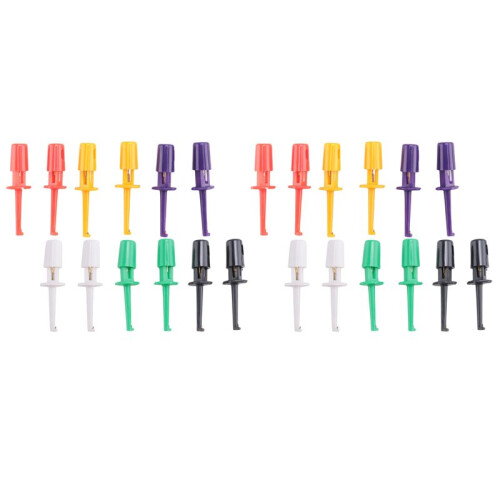 6-Color 24-Piece Test Probe Hook  IC Test Hook Suitable for Multimeter SMT SMD Wire Kit