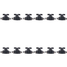 6mm Push Connect Valve Valve 6mm Air Flow Control Valve Quick Connect Valve Tube Fittings 12 Pack