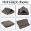 Tablet Pillow Stand with Storage Foldable Holder Angle Adjustable Soft Pad Dock for Bed and Laptop and Desk Gray 4