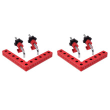 2 Set 120mm Right Angle Fixing Clip 90 Degree L-Shaped Auxiliary Fixture Positioning Panel Fixing Clip Clamping Tool