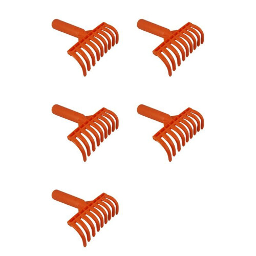 5X Olive Rake Heads 9-Tooth Rake Multipurpose Plastic Shovel Rake Olive Picking Rake Inner Diameter 2.5cm
