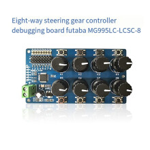 2X 8CH Draaiknop Servo Driver 8 Kanaals/Way Controller Board Overstroombeveiliging Servo Tester Servo Controller