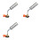 3X Adjustable Flame Gas Lighter Ignition Heads with Reverse Use Kitchen Jet Blow Torch Lighter for BBQ Lighter 1
