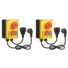 2X 220V Single-Phase Safety with Emergency Stop, Ideal for Milling Tables & Electrical Devices Eu Plug