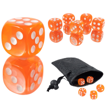 D6 1,1 cm RPG Flammernes Sekssidede Terninger