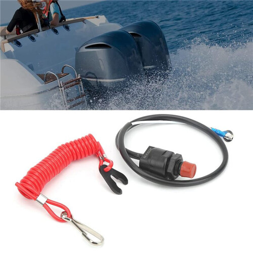 2X Outboard Cut Off , for   Tether Emergency Kill Stop  Safety Tether Lanyard Protect 2