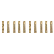 10 Pieces of Medium-Sized Wood Thermometer, Glass Thermometer and Household Thermometer
