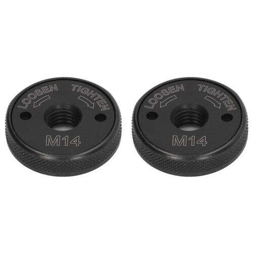 2X M14 Thread Angle Grinder Clamping Nut, Quick Release Nut Replacement Fast Locking Retaining Flange Nut - Black