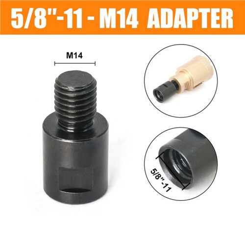 6pcs 5/8 Inch-11 to M14 Adapter Angle Grinder Thread Converter Adapter Shaft Connector for Diamond Core Drill Bits 2