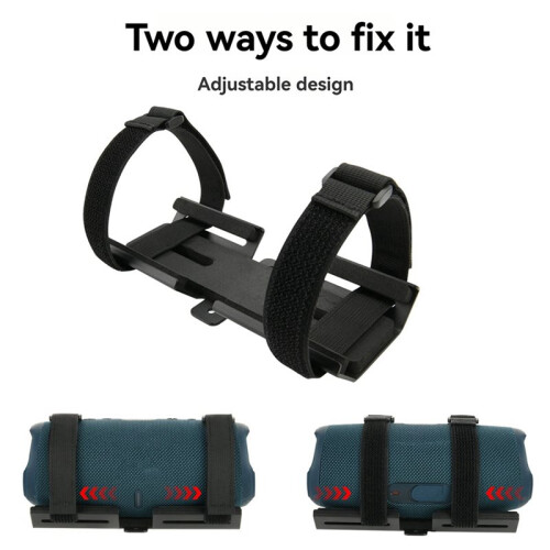 2X Universal  Speaker Bracket Portable Bicycle Metal Bracket Adjustable Bicycle Speaker Bracket with Straps 2