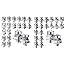 100 Sets M6 Rack Schrauben Set 20Mm Schrauben und KäFig Muttern Rack Montage Schrauben und Vierkant Muttern Server