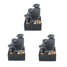 3X Thuiskantoor Desktop Kleine Fontein Geluk Stromend Water Ornamenten Landschap Decoratie Ambachtelijke Geschenken