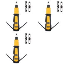 3X Punch Down Tool with 110 66 Blade, RJ45 Ethernet Punch Tool for Cat 8, Cat 7, Cat 6A, Cat 6, Cat 5e