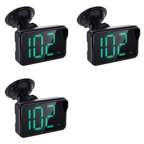 3X Universal   Display GPS HUD Digital Speedometer Plug and  Auto Part with Suction Cup Mount