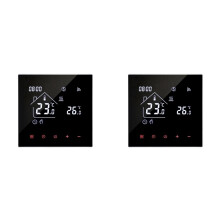 2X Tuya Warme Vloerthermostaat 16A Slimme WiFi Temperatuurregelaar Waterverwarmingsthermostaat met Afstandsbediening voor Thuis A
