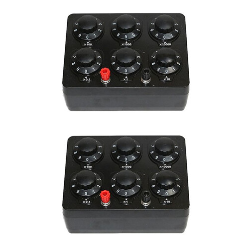2X 0-99999.9 Ohm Simple Resistance Box Precision Variable Decade Resistor Teaching Instrument Teaching Resistance Box
