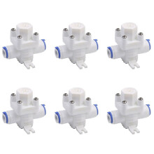 6X Water Pressure Valve 3/8Inch Reducing Valve Water Pressure Relief Regulator for RO System Water Regulator Controls