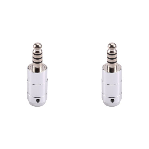 2X Replacement Helicopter Headset Plug Adapter U-174/U Assemble Type for  David Clark Helicopter Headset Silver