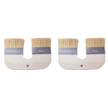 2X Limewash Paint Brush Natural Bristle - 4 Inch Wide U-Shaped Double Brush for Limewash Brick and Interior Walls