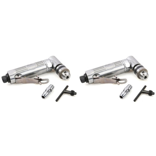 2X Right Angle the Grinder 1/4 High Speed 90 Elbow Right Angle Drill Pneumatic Tool Extension Power Screwdriver Drill