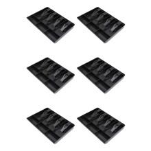 6X Cash Register Drawer - Cash Money Tray Replacement 4 Bill/3 Coin Cash Register Insert Tray,12.6 X 9.6 X 1.4Inch