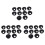 30 Pcs 35mm Black Cable Grommet Cable Outlet Desk Table Wire 1