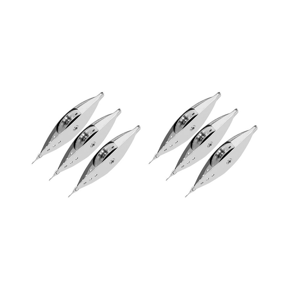 6Pcs Silver Metal Tatting-Shuttle Kit For Beginners With Bobbin Supplies, Premium Iron Needle-Shuttles 6031819247182